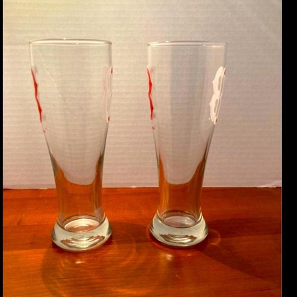 Boston Red Sox 2010 Tall Beer Glasses set of 2 - Picture 5 of 7